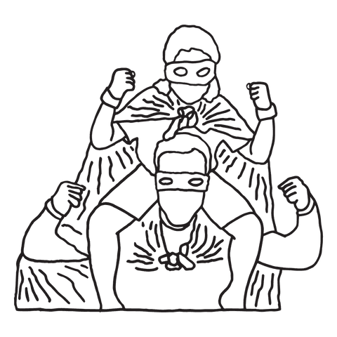 Transparent Father and Daughter in Superhero Costumes Illustration - Download Free Stock Videos Pikwizard.com