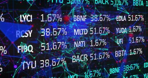 Stock Market Data with Digital Network Interface - Download Free Stock Images Pikwizard.com