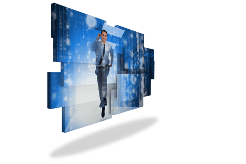 transparent businessman analyzing data center network operations - Download Free Stock Videos Pikwizard.com