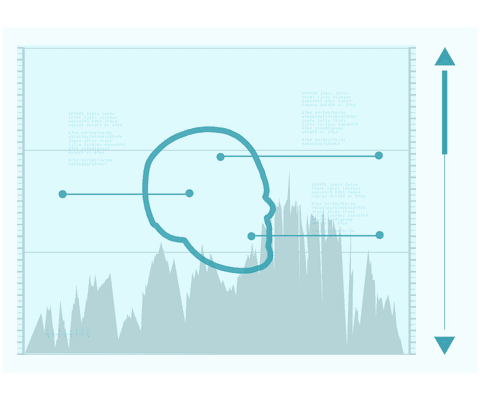 transparent futuristic head with data analysis elements - Download Free Stock Videos Pikwizard.com