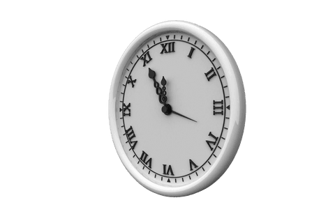 white clock with roman numerals on transparent background vector - Download Free Stock Videos Pikwizard.com