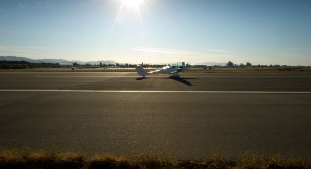 The PhoEnix aircraft takes off for the start of the speed competition during the 2011 Green Flight Challenge, sponsored by Google, at the Charles M. Schulz Sonoma County Airport in Santa Rosa, Calif. on Thursday, Sept. 29, 2011. NASA and the Comparative Aircraft Flight Efficiency (CAFE) Foundation are having the challenge with the goal to advance technologies in fuel efficiency and reduced emissions with cleaner renewable fuels and electric aircraft. Photo Credit: (NASA/Bill Ingalls)