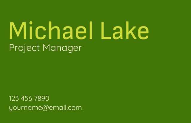 Minimalist Project Manager Business Card with Bold Name Focus - Download Free Stock Templates Pikwizard.com