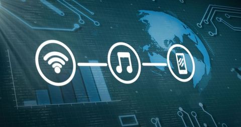 Connecting wireless music streaming to mobile devices over global data network interface