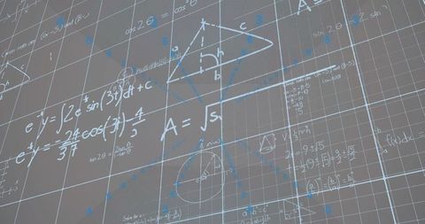 abstract mathematical formulas grid on digital plane - Download Free Stock Images Pikwizard.com