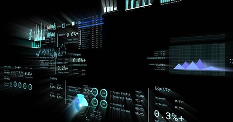 Dynamic Visualization of Financial Data on Digital Interface - Download Free Stock Images Pikwizard.com