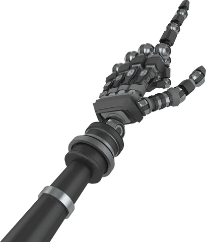 Transparent Robot Arm with Metallic Structure Pointed Upwards - Download Free Stock Videos Pikwizard.com