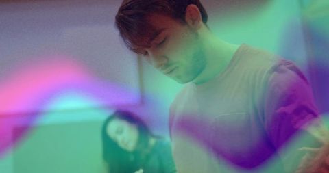 Creative exposure to ambient lights and colorful projections