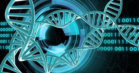 digital dna strands with binary code background - Download Free Stock Images Pikwizard.com