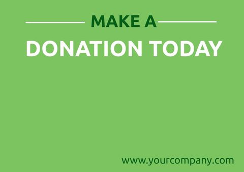 Fundraising Appeal Banner on Green Background - Download Free Stock Templates Pikwizard.com