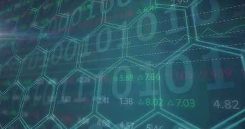 Digital Binary Code with Financial Data Overlays - Download Free Stock Images Pikwizard.com