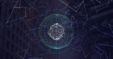 Futuristic Digital Interface with Network Sphere Connections - Download Free Stock Images Pikwizard.com