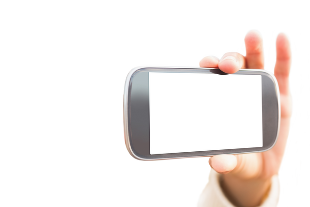 Hand Holding Smartphone with Blank Transparent Screen Background - Download Free Stock Videos Pikwizard.com