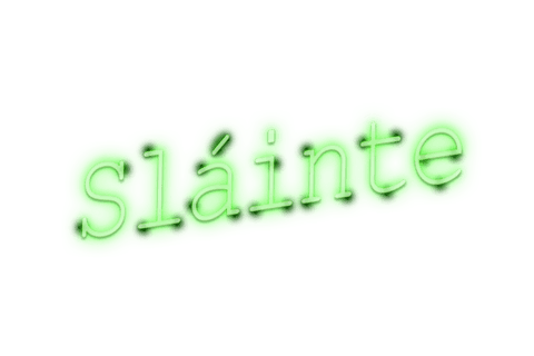 green neon sláinte text on transparent background for celebrations - Download Free Stock Videos Pikwizard.com