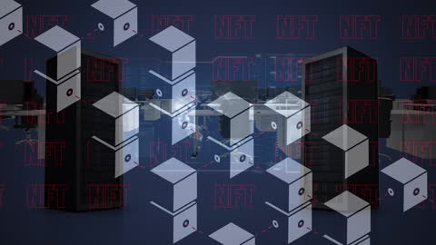Digital Blockchain Servers NFT Animation