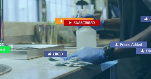 Cleaning Kitchen Quality and Social Engagement Connection Concept