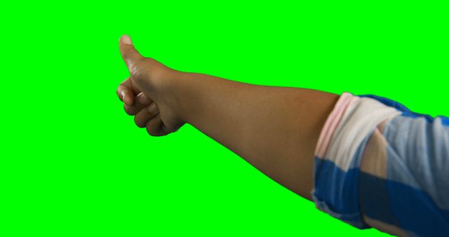 Hand Giving Thumbs Up Gesture on Green Background - Download Free Stock Images Pikwizard.com