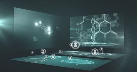 Digital Interface with Data Processing and Icons - Download Free Stock Images Pikwizard.com
