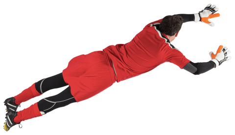 goalkeeper making dynamic dive on transparent surface - Download Free Stock Videos Pikwizard.com
