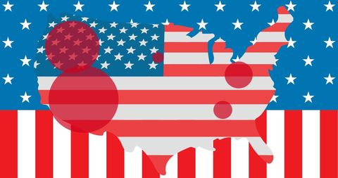 USA Map with American Flag Overlay Illustrating Political Concepts - Download Free Stock Images Pikwizard.com
