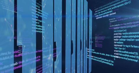 Digital Data Flow with Geometric Shapes and Code - Download Free Stock Images Pikwizard.com