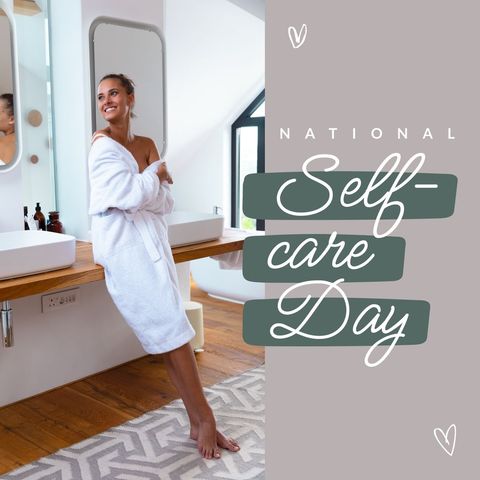 Celebrating national self-care day with relaxing bath