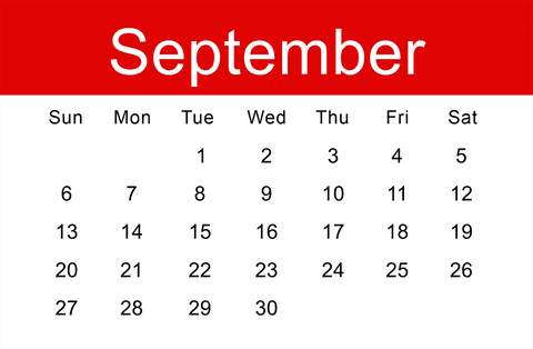 transparent calendar design highlighting september - Download Free Stock Videos Pikwizard.com