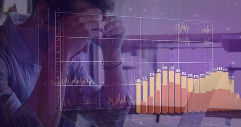 Stressed Businessman Overwhelmed by Financial Data Analysis - Download Free Stock Images Pikwizard.com