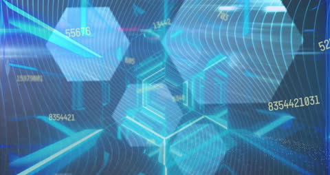 Futuristic Scientific Data Animation with Chemical Formulas