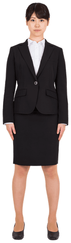 Professional Asian Businesswoman Smiling Isolated on Transparent Background