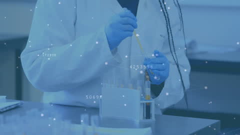 Innovative Scientist Collecting Samples in High-Tech Laboratory