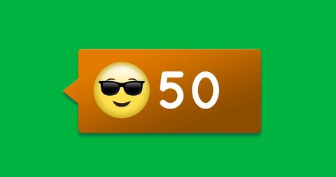 Social Media Emoji Notification Icon on Green Background - Download Free Stock Images Pikwizard.com
