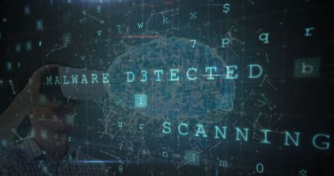 VR Interface Scanning for Malware Detection in Brain Visualization - Download Free Stock Images Pikwizard.com