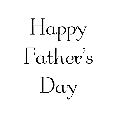 Transparent father's day text graphic on clear background