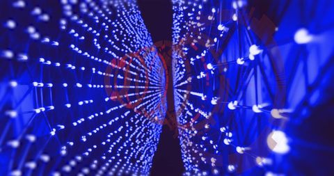 Abstract Digital Data Processing in Blue Light - Download Free Stock Images Pikwizard.com