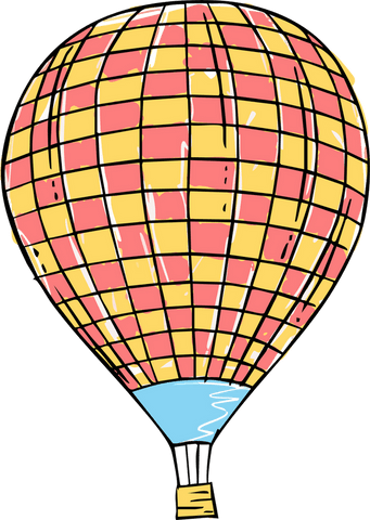 colorful vintage hot air balloon on transparent background - Download Free Stock Videos Pikwizard.com
