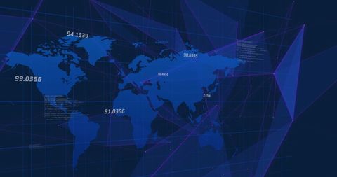 Global Digital Network with World Map and Data Connections - Download Free Stock Images Pikwizard.com
