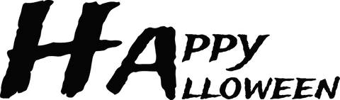 Transparent happy halloween text design