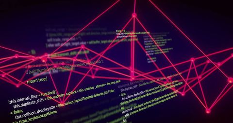 Digital Connections and Coding with Glowing Network - Download Free Stock Images Pikwizard.com