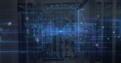 Holographic Interface Over Data Center Racks with Digital Data Flows