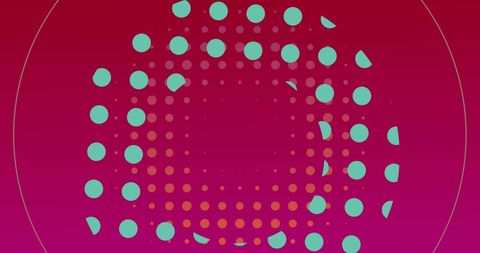 Abstract Geometric Design with Green Dots on Red Background - Download Free Stock Images Pikwizard.com