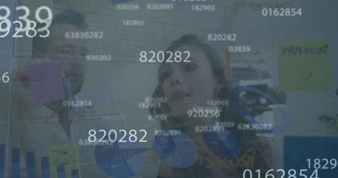 Business Professionals Analyzing Digital Data Projection - Download Free Stock Images Pikwizard.com