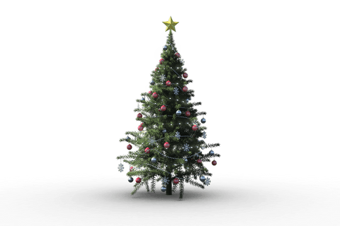 Transparent Christmas Tree Illustration with Ornaments and Star - Download Free Stock Videos Pikwizard.com