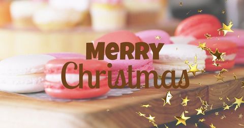 Colorful Macarons with Merry Christmas Greeting - Download Free Stock Images Pikwizard.com