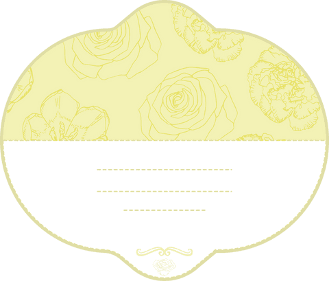 Elegant Floral Badge with Copy Space on Transparent Background