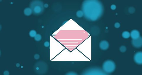 Envelope Icon on Digital Blue Background - Download Free Stock Images Pikwizard.com