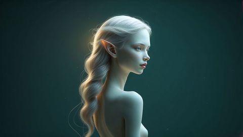 Ethereal Elf in Magical Digital Artwork with Soft Glow