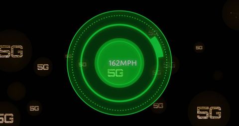 Futuristic Digital Interface Showcasing 5G Speed and Data Processing - Download Free Stock Images Pikwizard.com