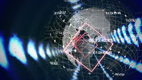 Digital Globe with Data Streams and Connections
