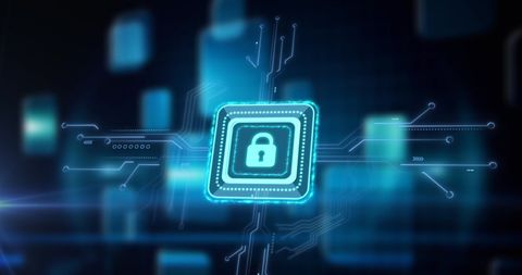 Conceptual Cyber Security Lock on Digital Circuit Board - Download Free Stock Images Pikwizard.com